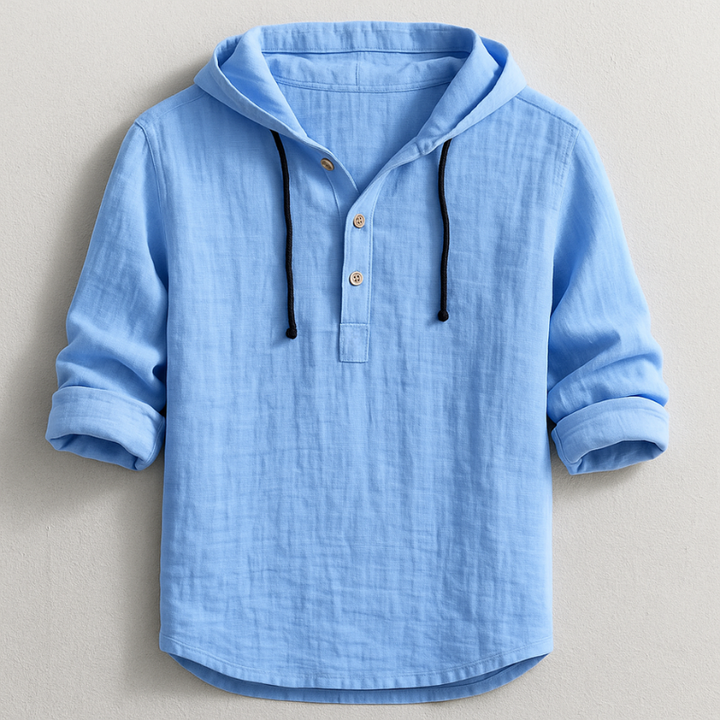 Lorenzo™ | Refined Linen Hooded Shirt