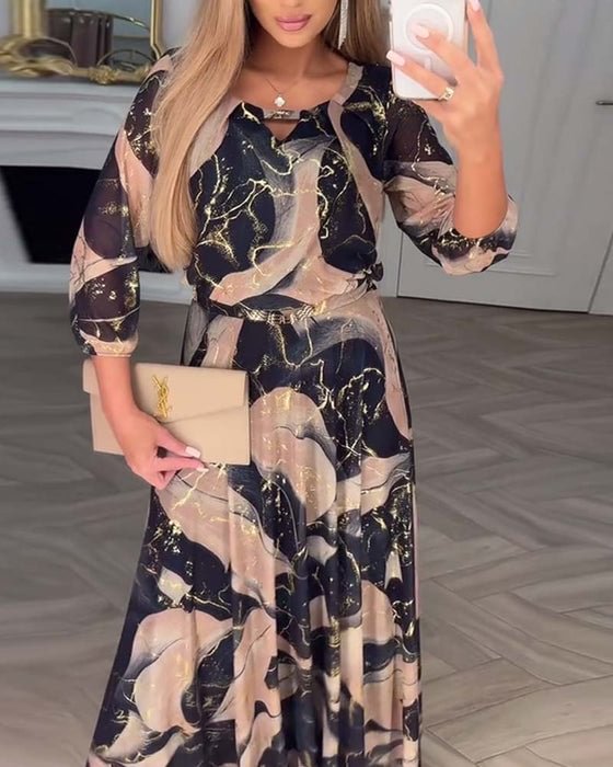 Chavelle™ | Printed Chiffon Dress