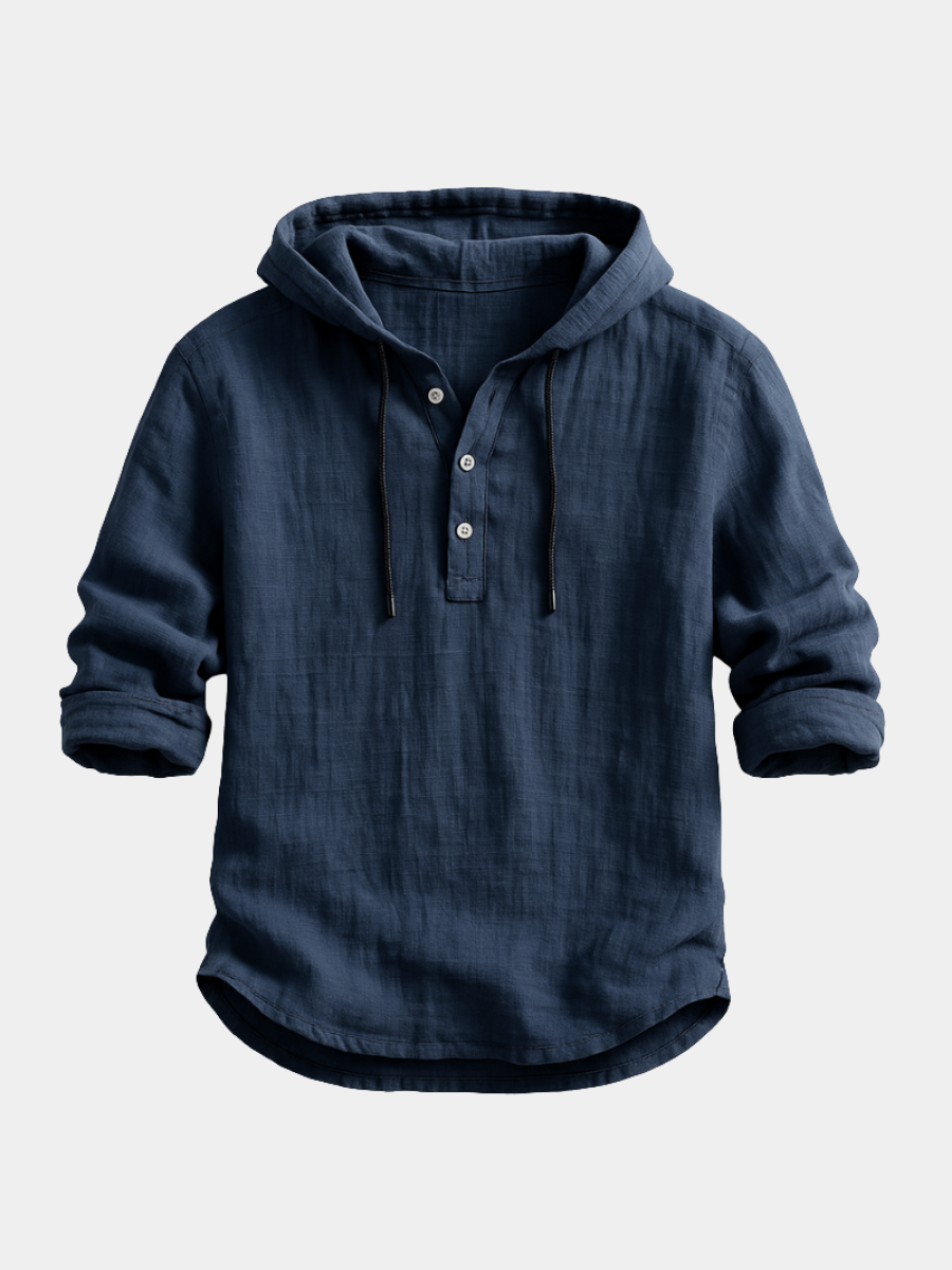 Lorenzo™ | Refined Linen Hooded Shirt