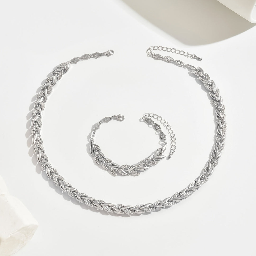 Elena™ | Elegant Fishtail Jewellery Set with Rhinestones