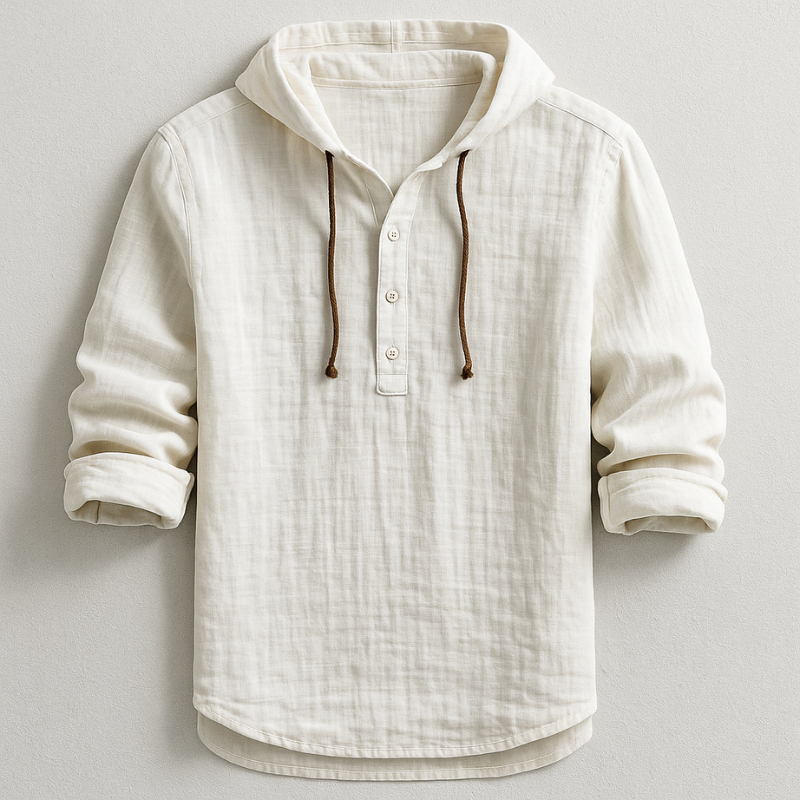 Lorenzo™ | Refined Linen Hooded Shirt