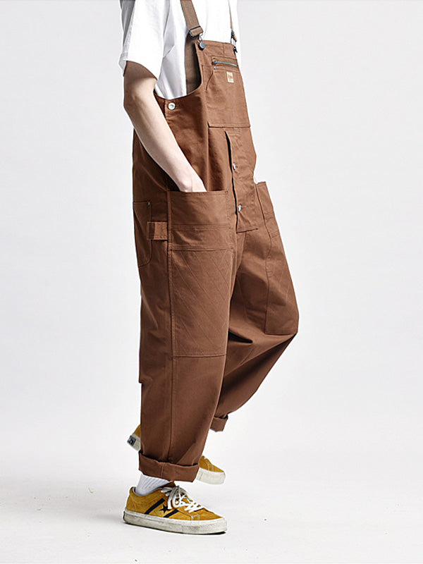 Casual Cargo Overalls with Multiple Pockets