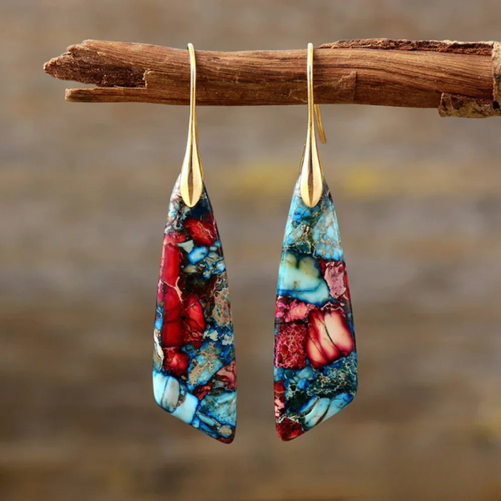 Vintage Colourful Stone Earrings