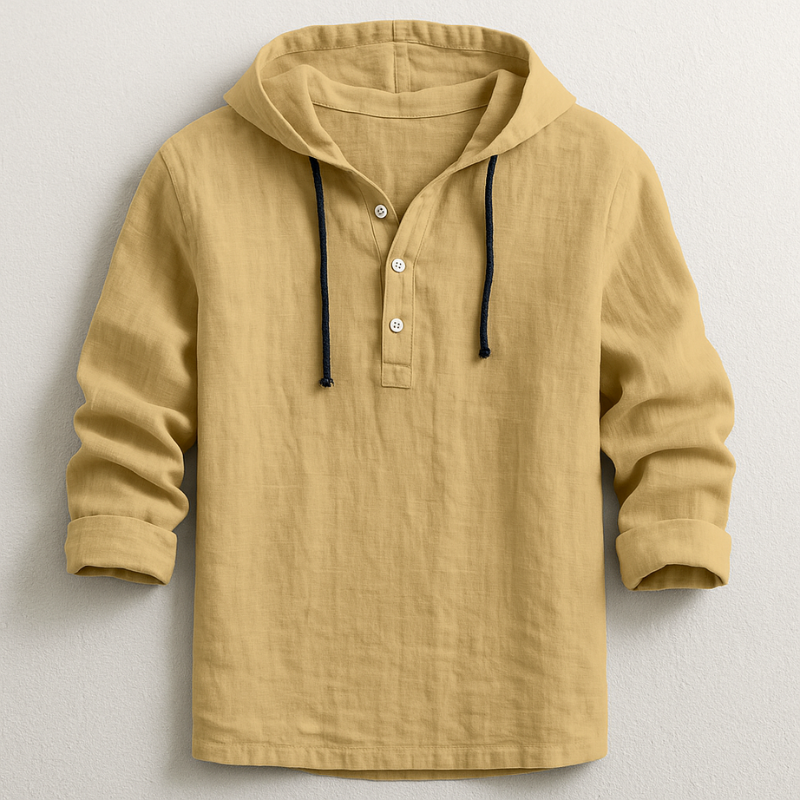 Lorenzo™ | Refined Linen Hooded Shirt