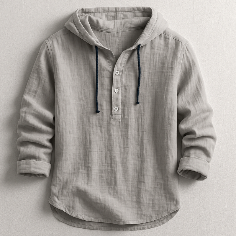 Lorenzo™ | Refined Linen Hooded Shirt