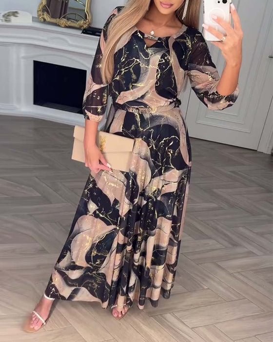 Chavelle™ | Printed Chiffon Dress