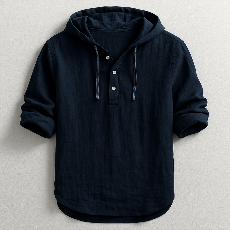 Lorenzo™ | Refined Linen Hooded Shirt