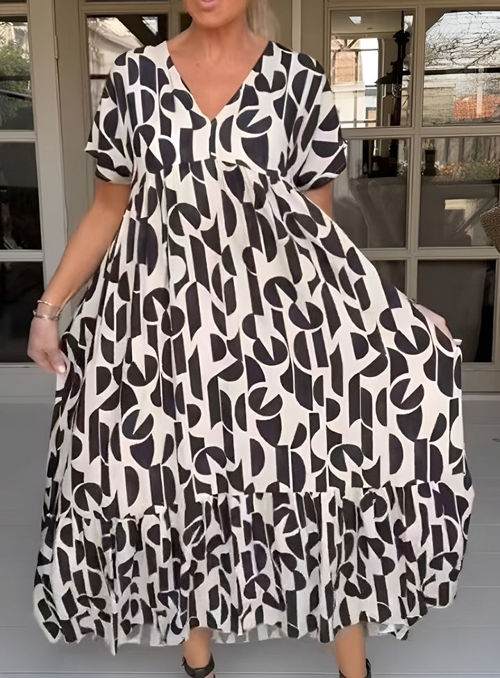 COLETTE | LOOSE DRESS WITH V-NECK