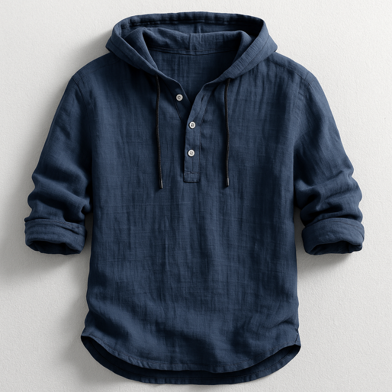 Lorenzo™ | Refined Linen Hooded Shirt
