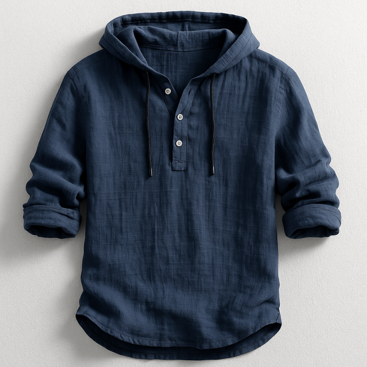 Lorenzo™ | Refined Linen Hooded Shirt