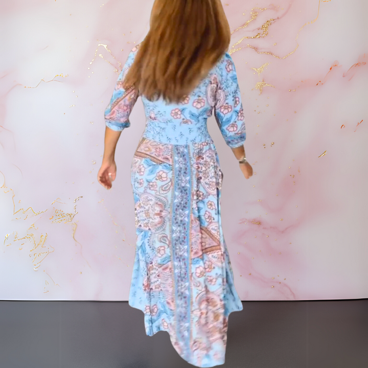 MARGA | ELEGANT SUMMER DRESS WITH V-NECK