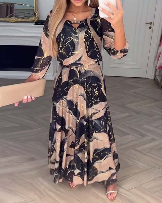 Chavelle™ | Printed Chiffon Dress