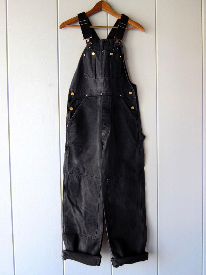 Women's Canvas Dungarees with Relaxed Fit