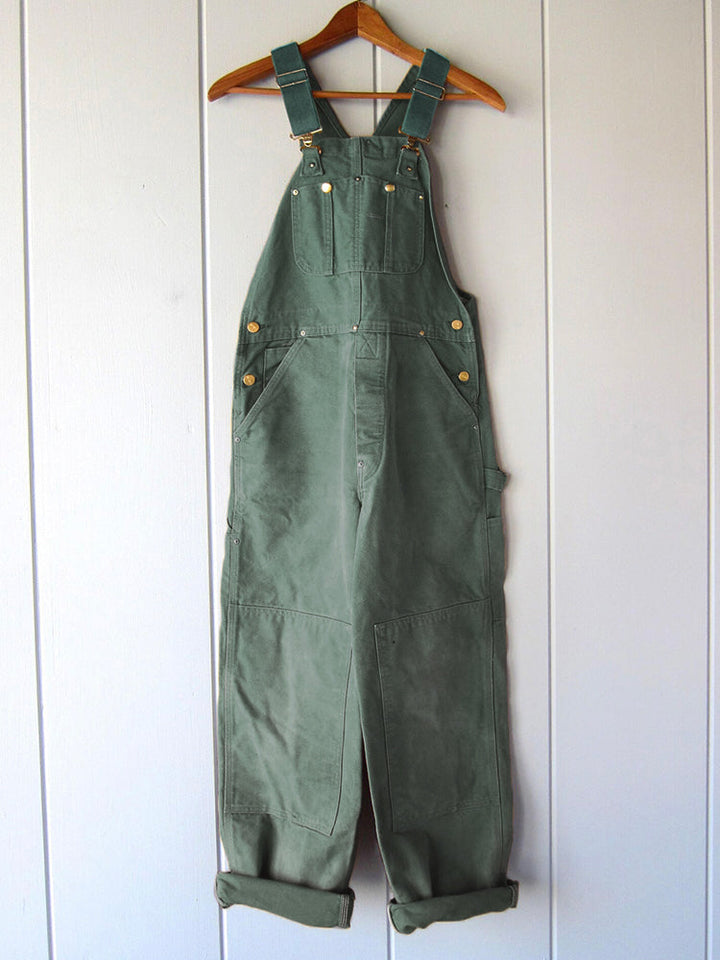 Women's Canvas Dungarees with Relaxed Fit