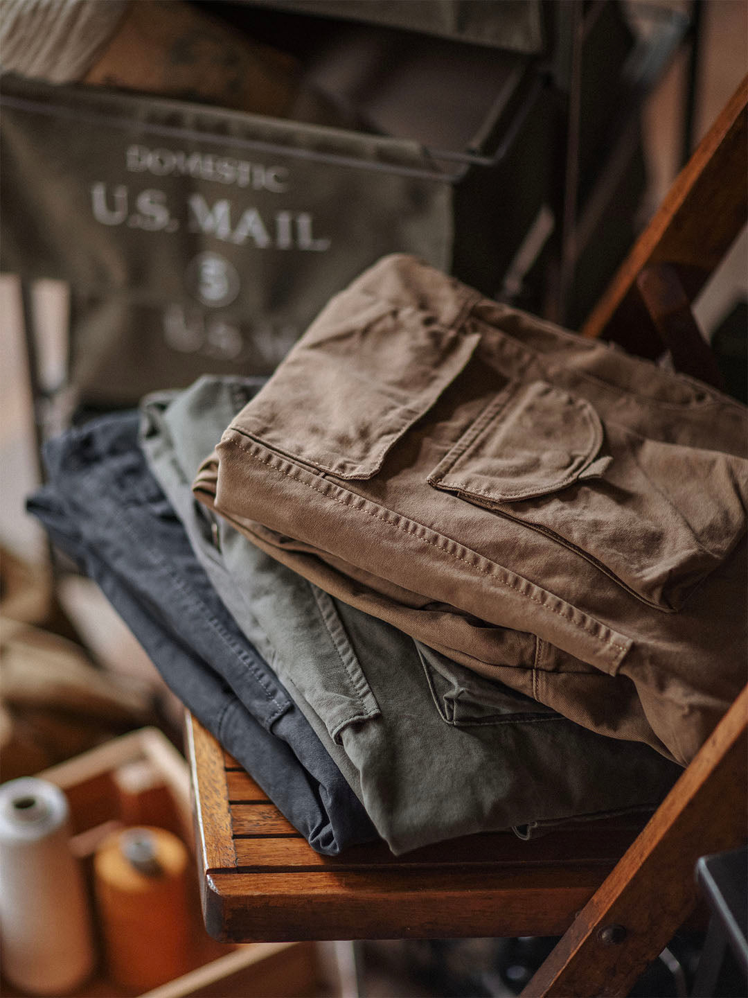 Canvas Cargo Dungarees for Men