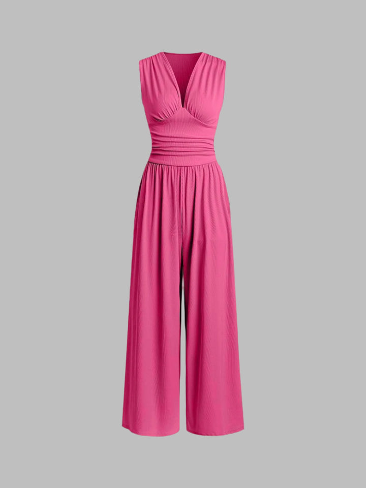 Charity™ | Chic Sleeveless Wide-Leg Jumpsuit