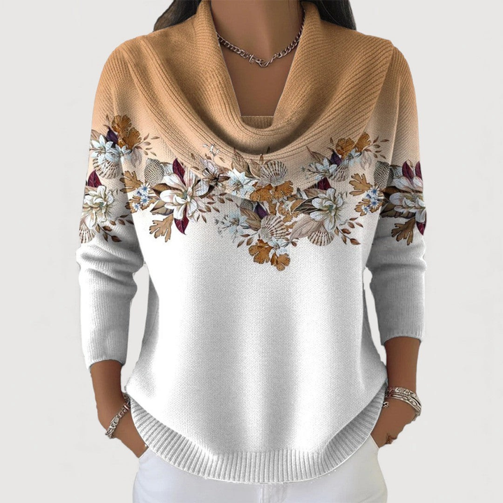 Love™ | Floral Sweater with Soft Collar