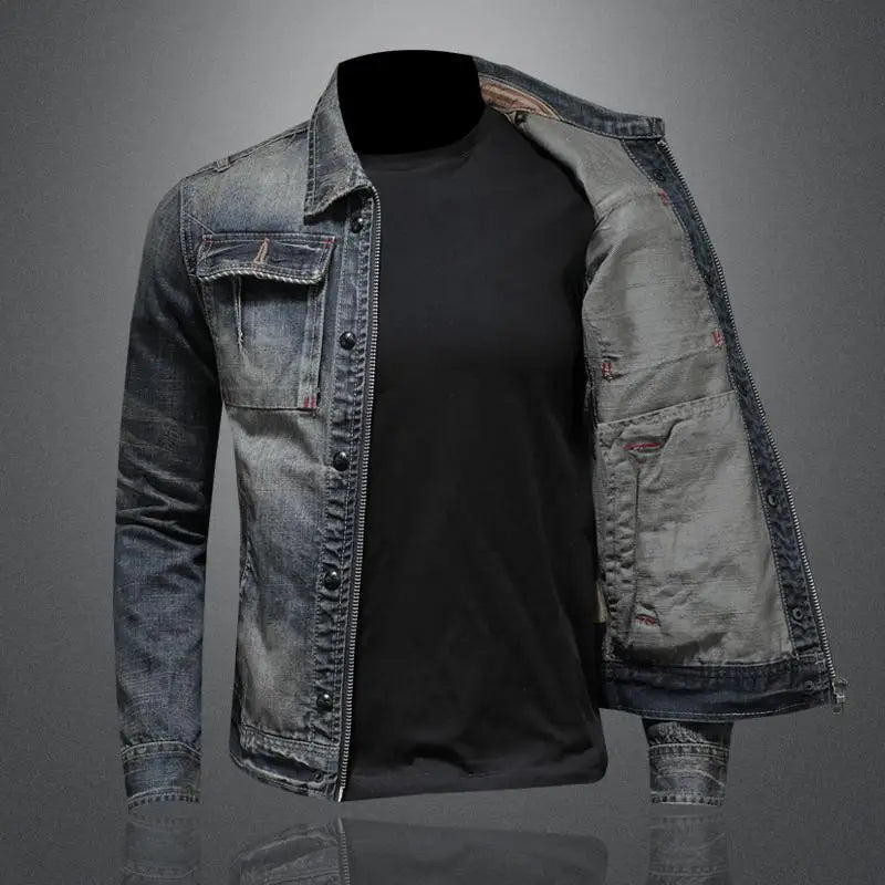 Prumo ™ | Classic Zip-Up Denim Jacket
