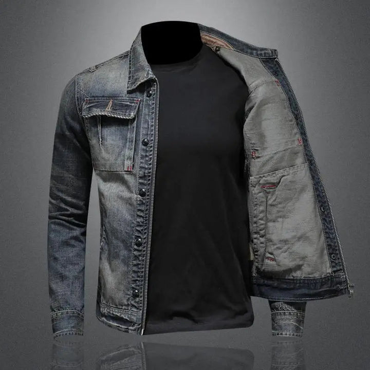 Prumo ™ | Classic Zip-Up Denim Jacket
