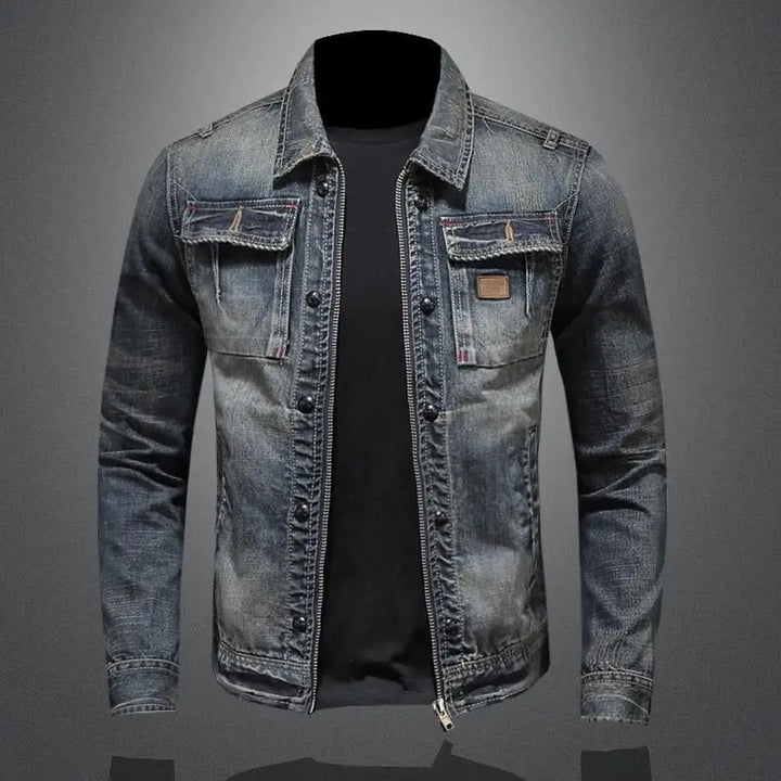 Prumo ™ | Classic Zip-Up Denim Jacket