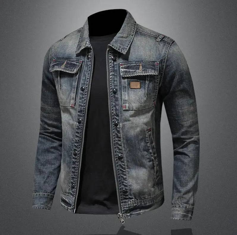 Prumo ™ | Classic Zip-Up Denim Jacket