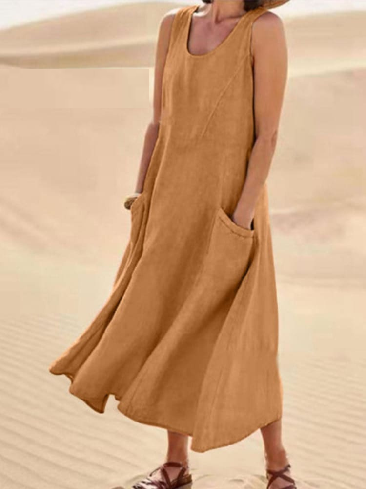 Emily™ | Elegant Linen Summer Dress