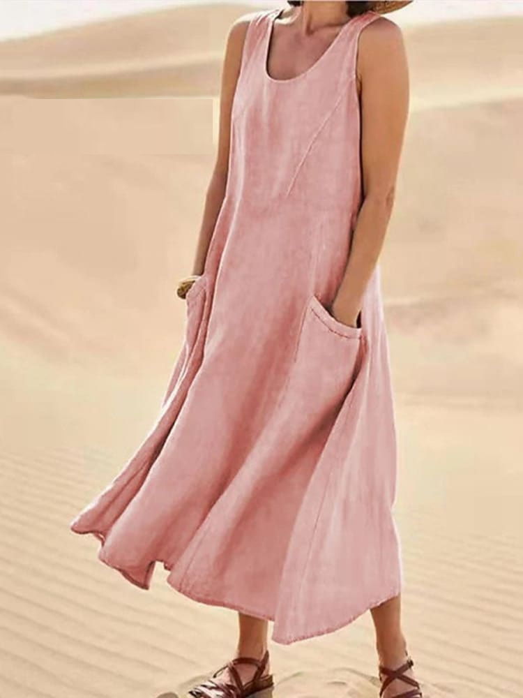 Emily™ | Elegant Linen Summer Dress