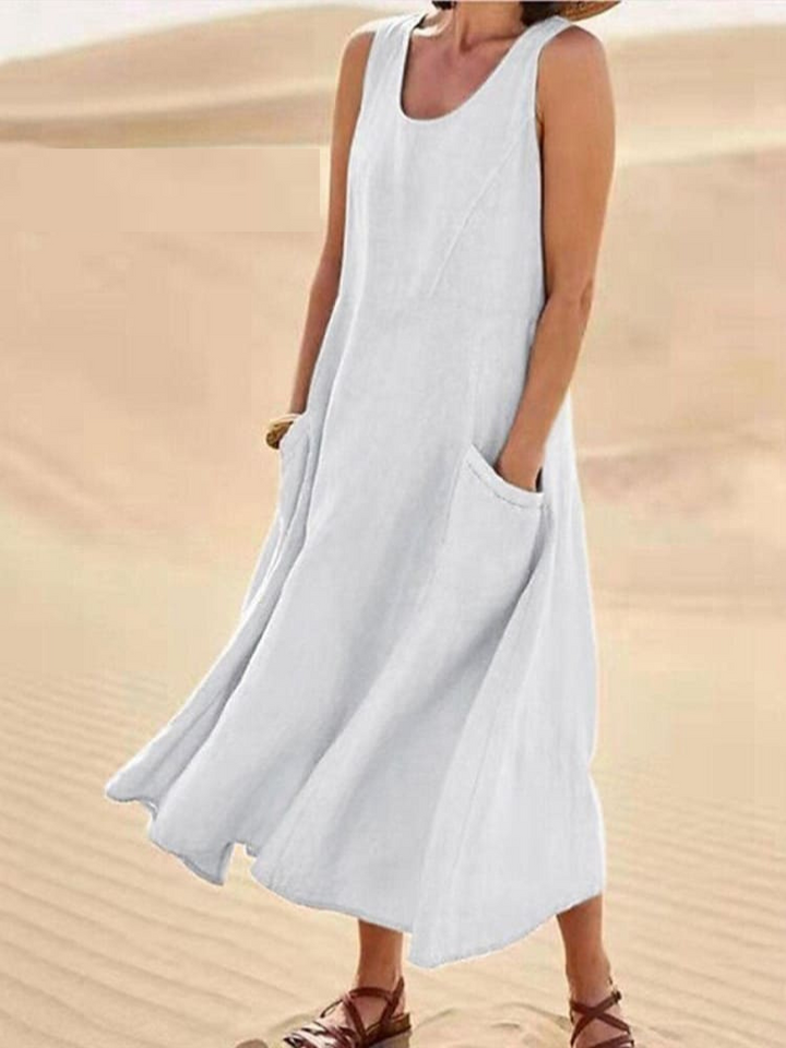 Emily™ | Elegant Linen Summer Dress