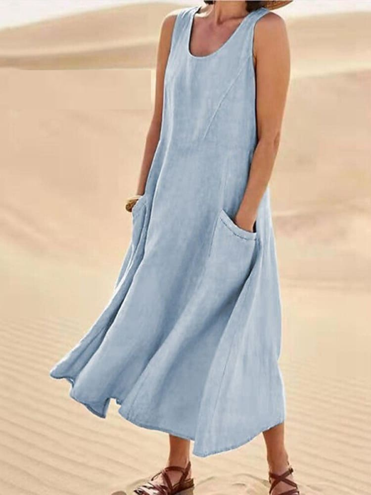 Emily™ | Elegant Linen Summer Dress