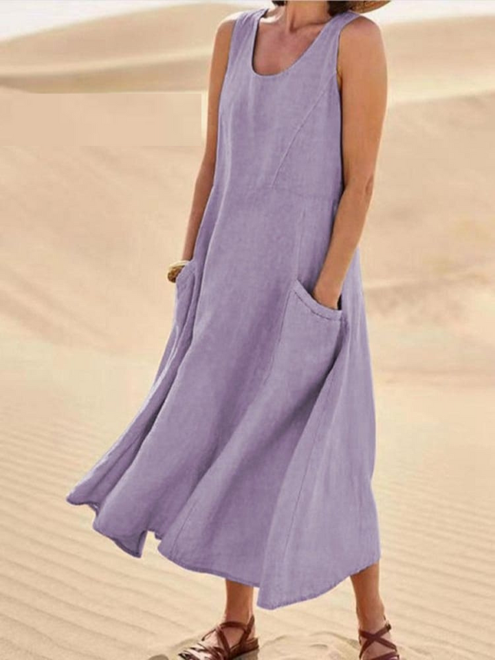 Emily™ | Elegant Linen Summer Dress