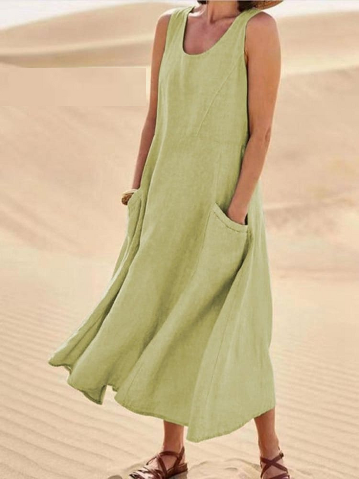 Emily™ | Elegant Linen Summer Dress
