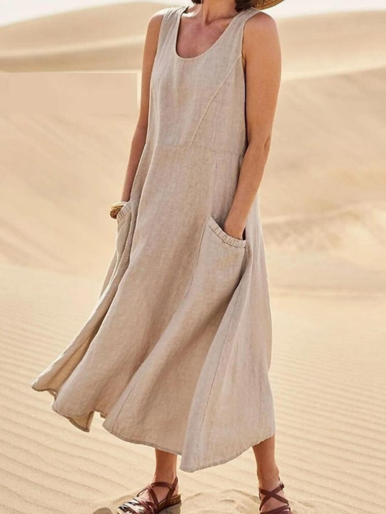 Emily™ | Elegant Linen Summer Dress