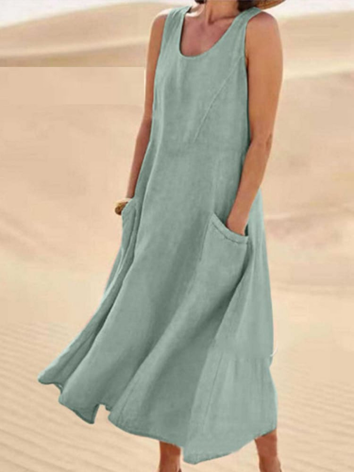 Emily™ | Elegant Linen Summer Dress