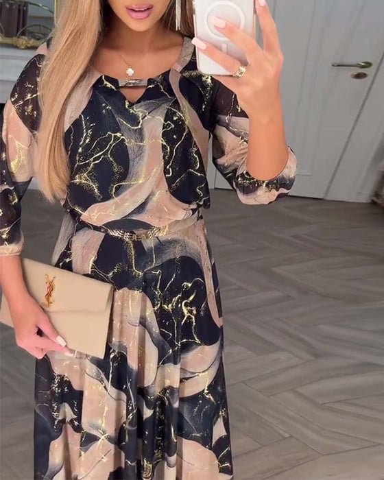 Chavelle™ | Printed Chiffon Dress