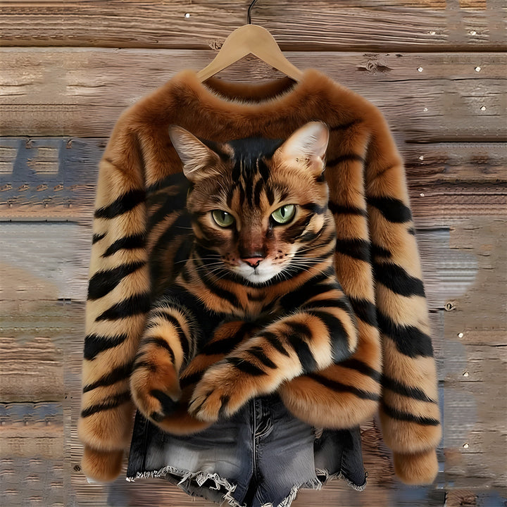 Valerie™ | Realistic Elegant Furry Cat Sweater