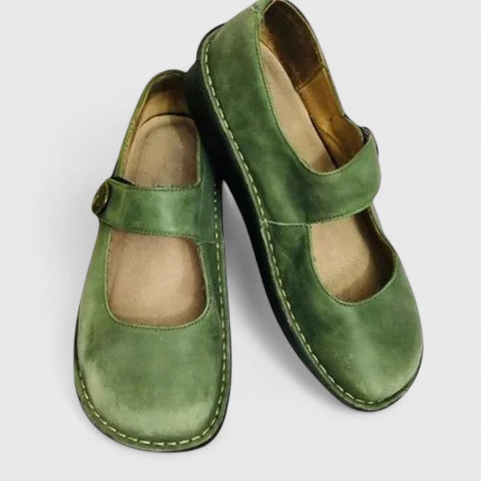 Quelira™ | Leather Mary Jane Flats