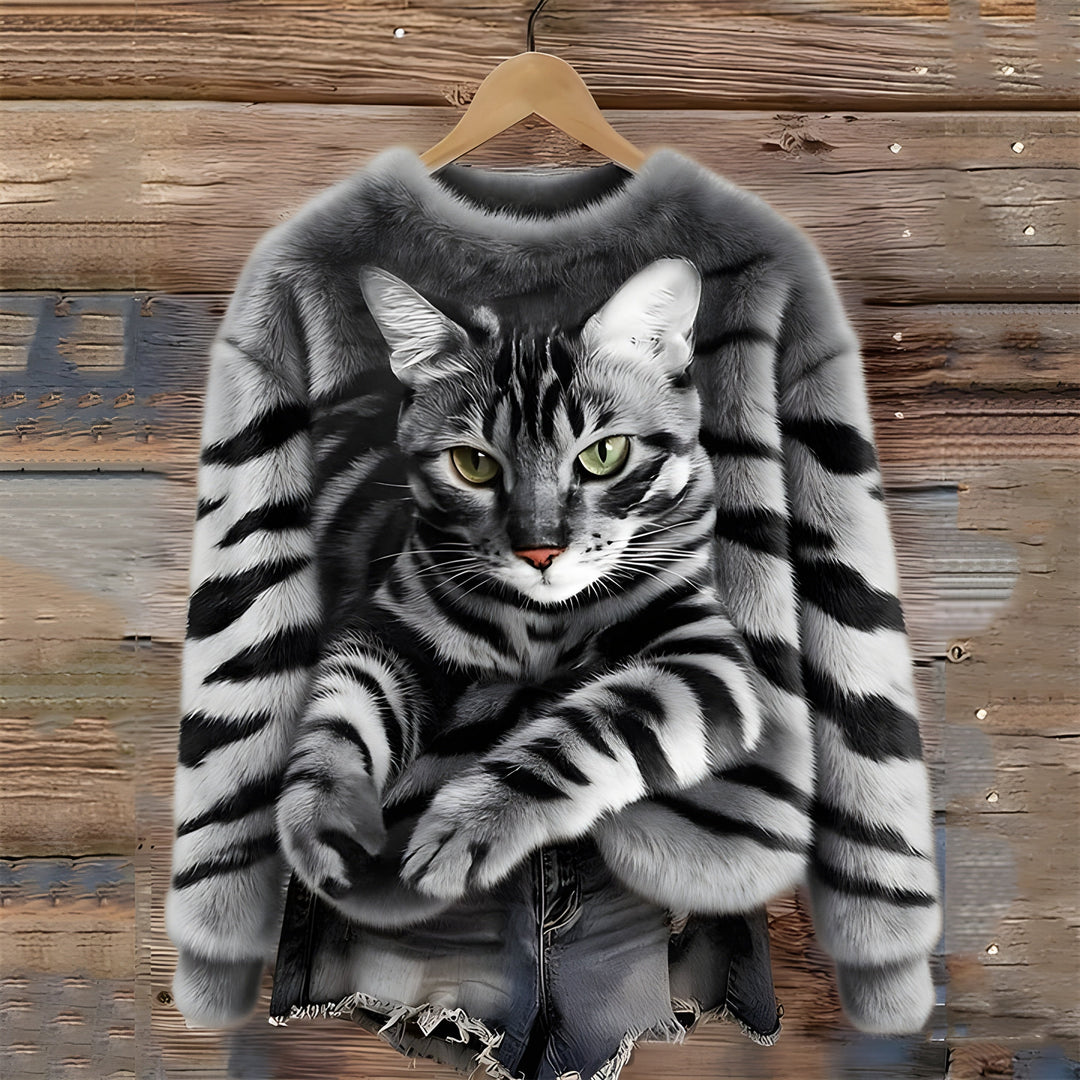 Valerie™ | Realistic Elegant Furry Cat Sweater