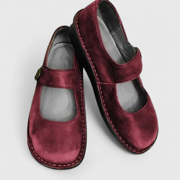 Quelira™ | Leather Mary Jane Flats