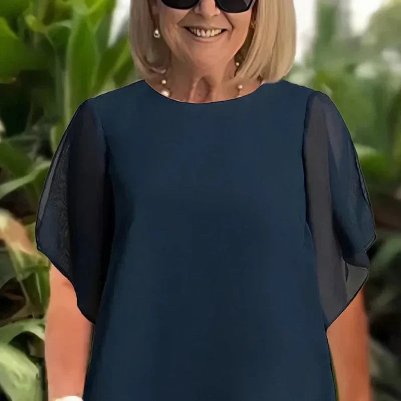 Kayla™ | Suit with Draped Palazzo Pants